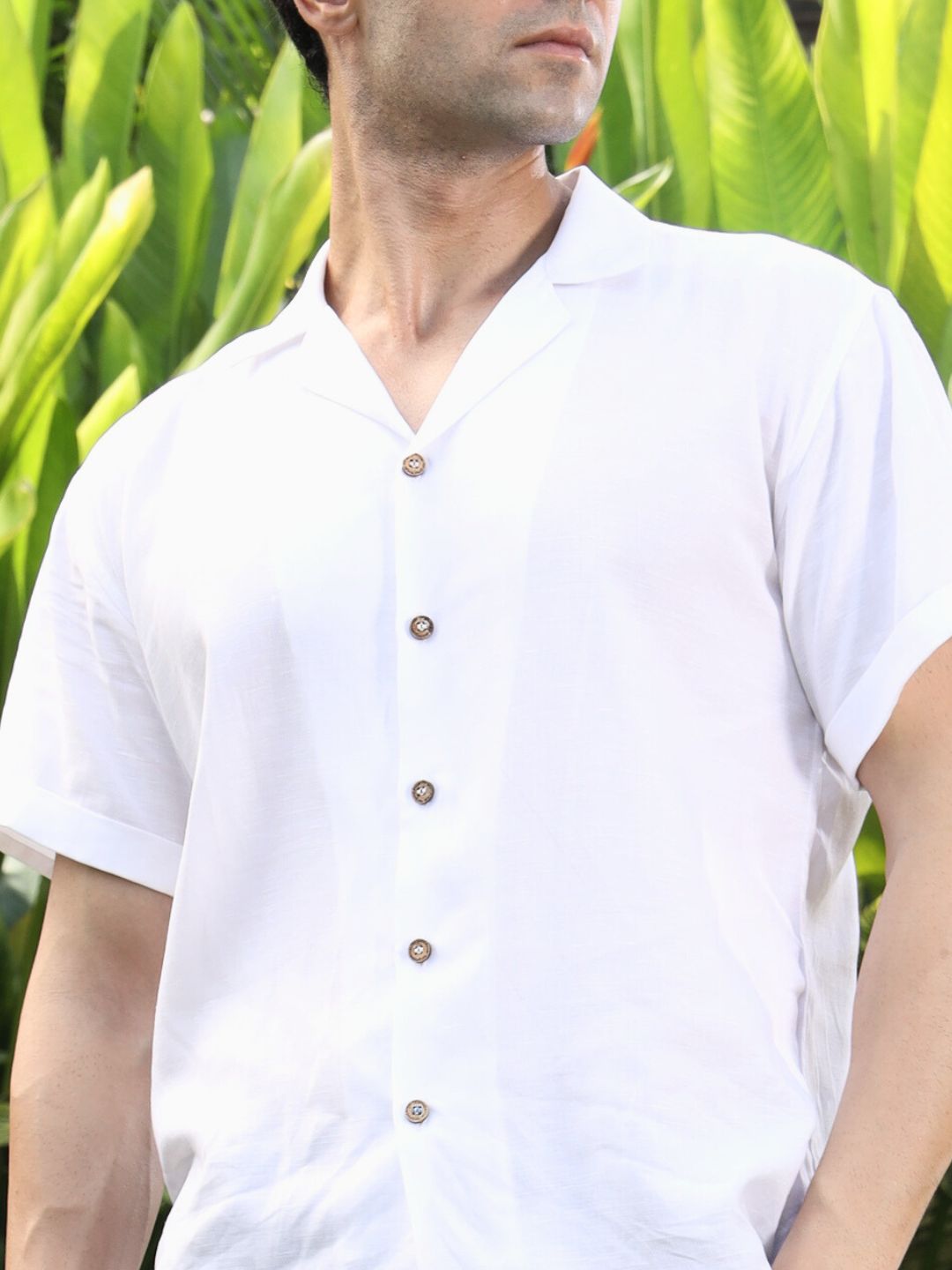 Hemp Half Sleeve Cuban Collar Shirt