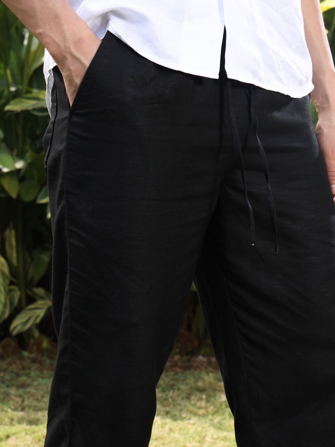 Hemp Lounge Pants with Elastic Drawstring Waist