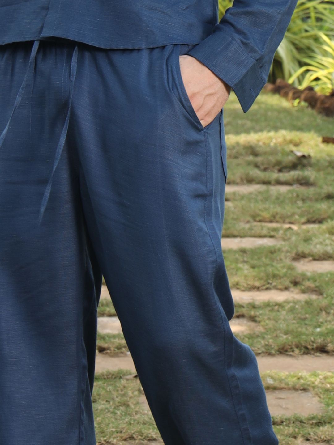 Hemp Lounge Pants with Elastic Drawstring Waist