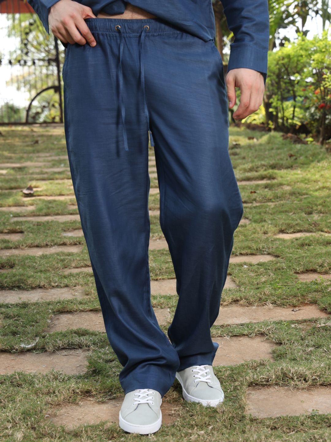 Hemp Lounge Pants with Elastic Drawstring Waist