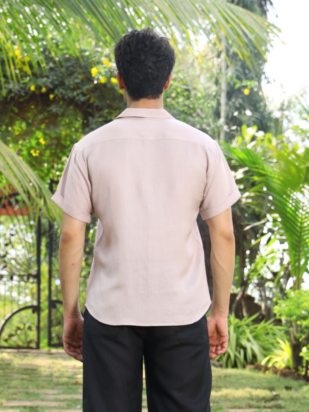 Hemp Half Sleeve Cuban Collar Shirt