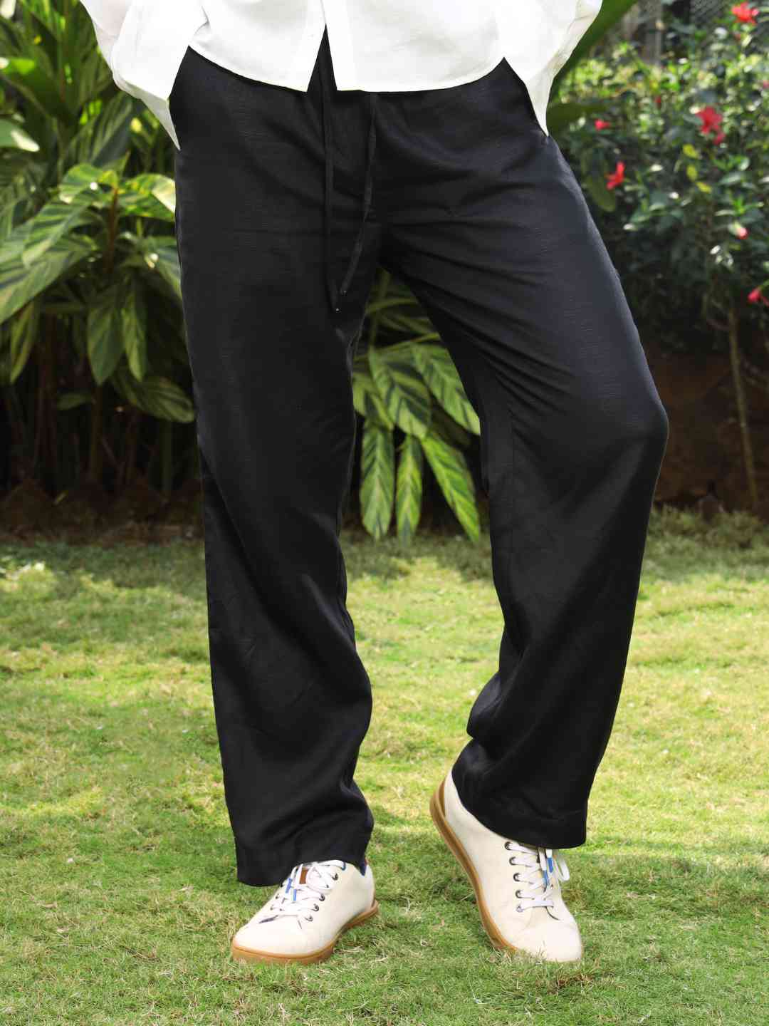 Hemp Lounge Pants with Elastic Drawstring Waist