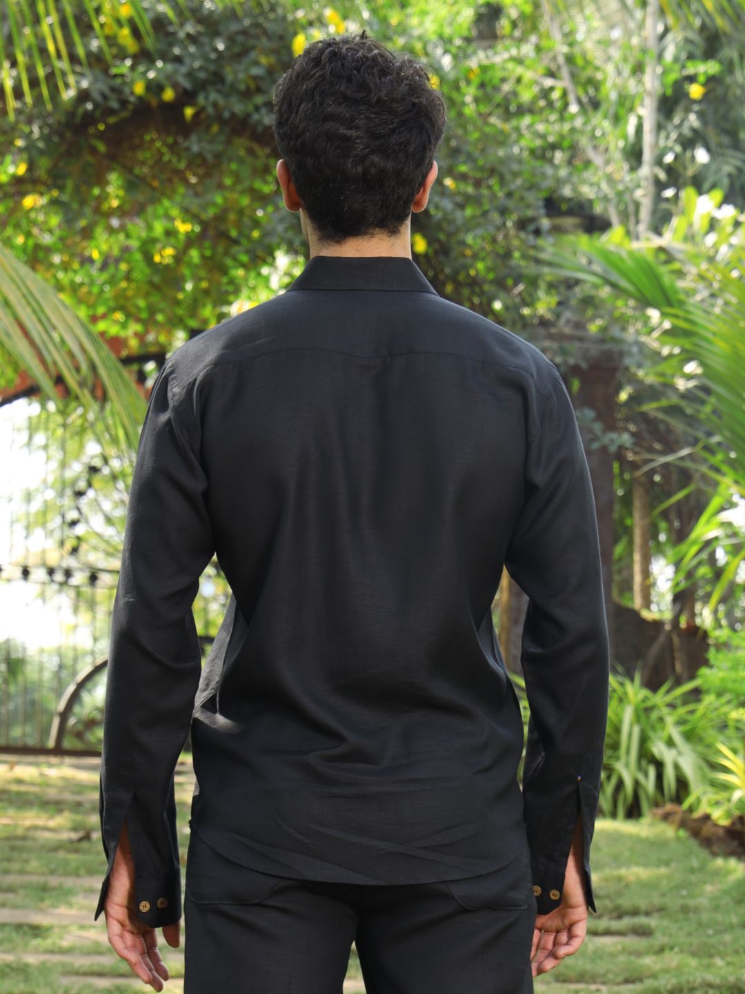 Men's Hemp Full Sleeve Placket Shirt