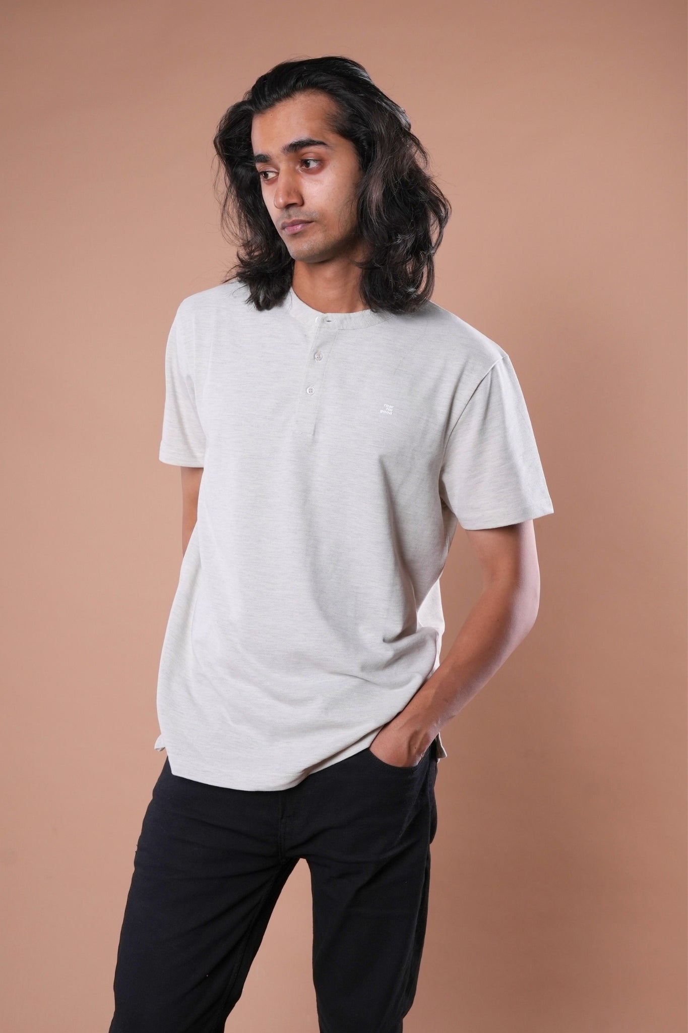 HENLEY NECKLINE T-Shirt