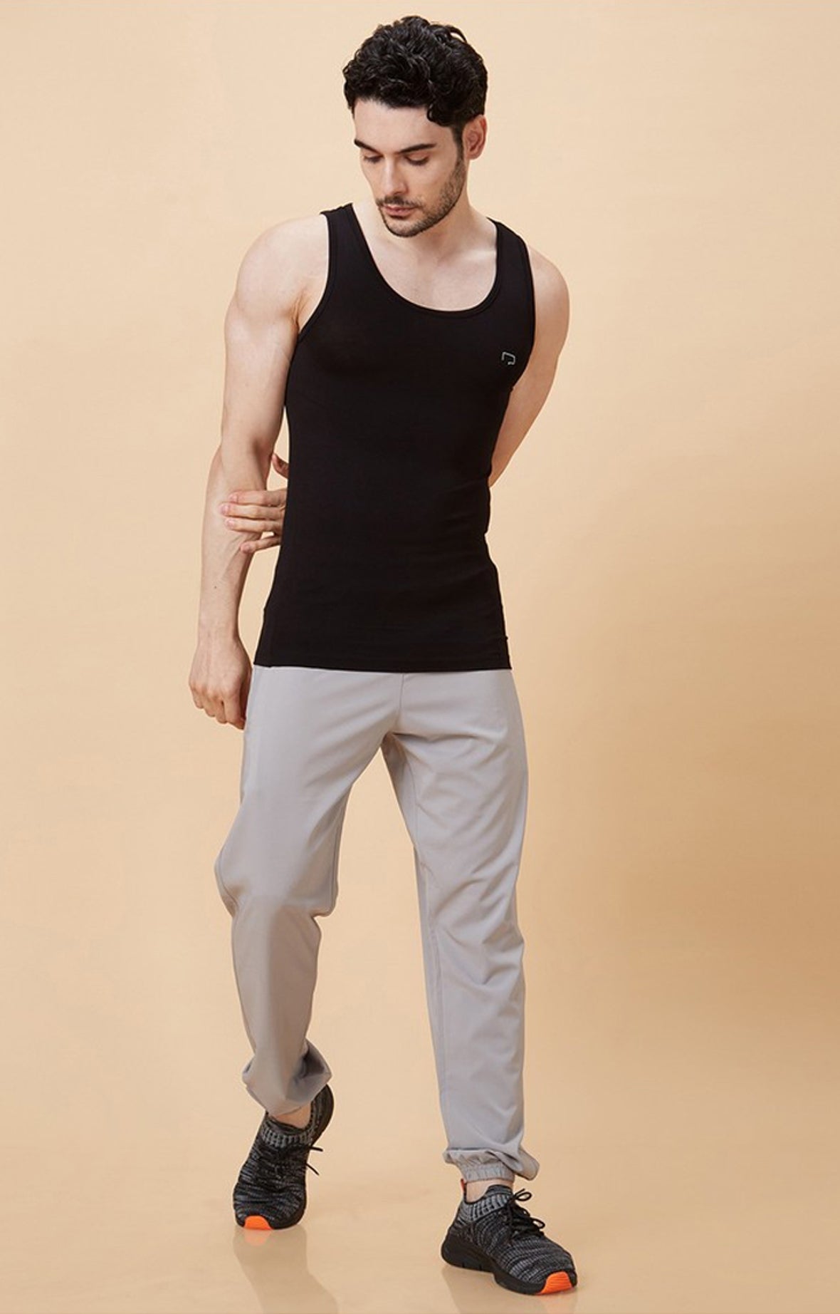 SALE - Mens Roses Spandex Bra Top with Frilled Pico Elastic Trim Male