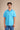 Roar Blue Organic Cotton Men's Polo T-Shirt with Twill Collar